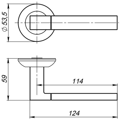 РУЧКА РАЗДЕЛЬНАЯ FUSION JR SN/CP-3 МАТОВЫЙ НИКЕЛЬ/ХРОМ