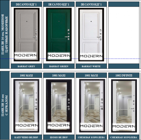 ПРЕЗИДЕНТ S1Z ГРАФИТ/САНДАЛ БЕЛЫЙ (ЗЕРКАЛО)